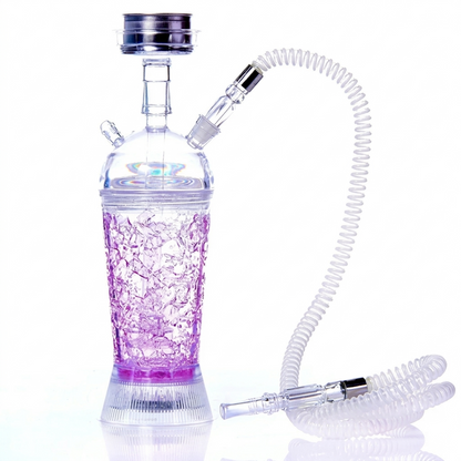 HOOKAHLUX Premium Portable LED Acrylic Hookah