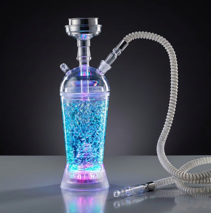 HOOKAHLUX Premium Portable LED Acrylic Hookah