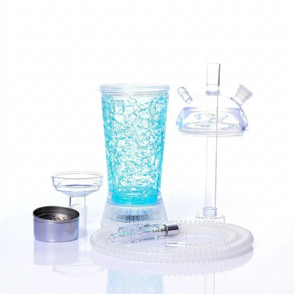 HOOKAHLUX Premium Portable LED Acrylic Hookah