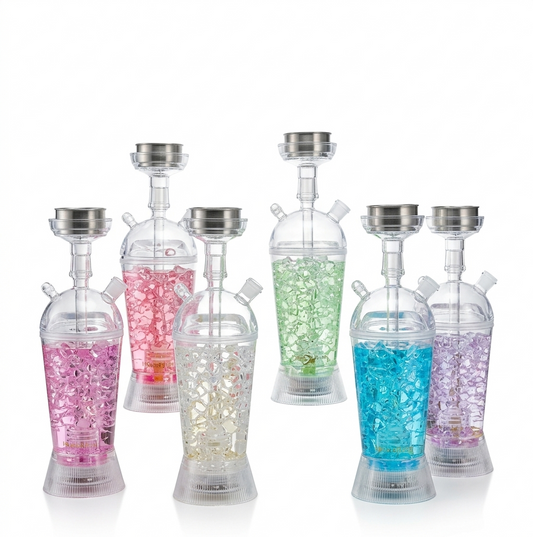 HOOKAHLUX Premium Portable LED Acrylic Hookah